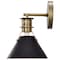 Nuvo Outpost 1-Light Wall Sconce - Matte Black with Burnished Brass 60/7519 - alternate 4